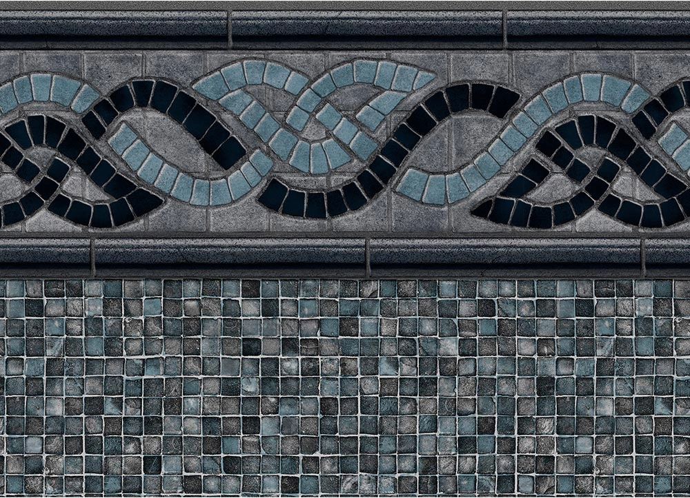 Durango / Grey Mosaic vinyl pool liner pattern