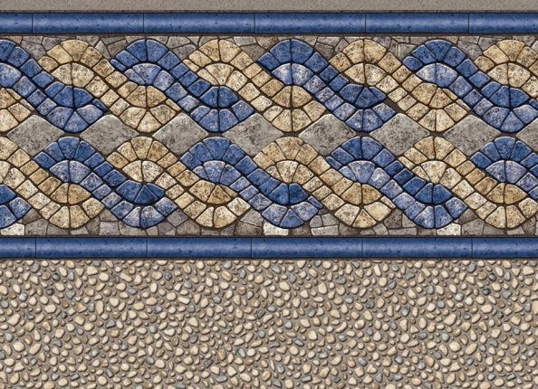 Gulf Coast / Tan Seastone vinyl pool liner pattern