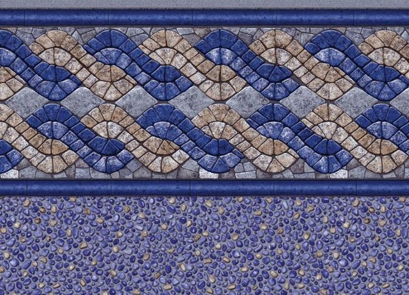 Nantucket / Blue Seastone vinyl pool liner pattern