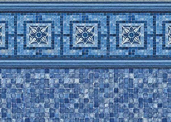 Vintage Mosaic / Blue Mosaic vinyl pool liner pattern